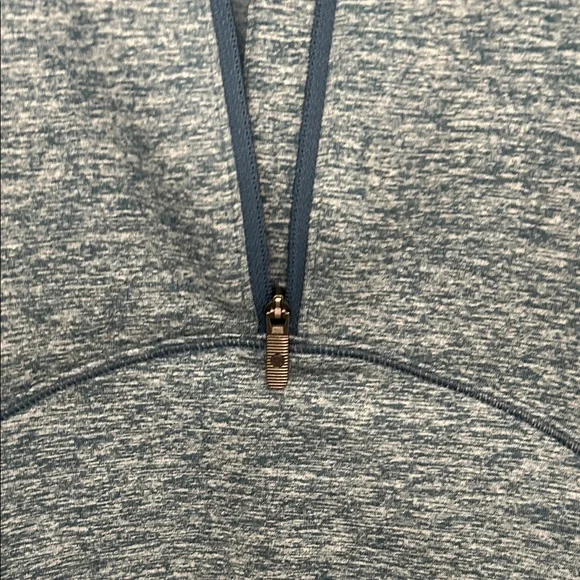Lululemon Athletica Teal Heathered Half-Zip Sweatshirt - Picture 4 of 7